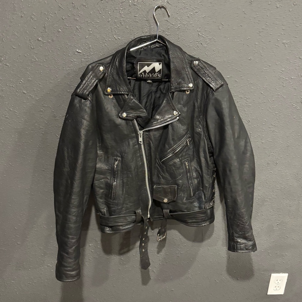 Storm Riders Heavy Black Leather Jacket